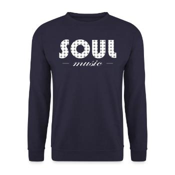 Soul Music Vintage - Unisex Sweatshirt - navy - Front - Alina (178cm) & Michal (187cm)