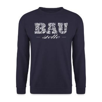 Baustelle - Unisex Pullover - Navy - Vorne - Alina (178cm) & Michal (187cm)