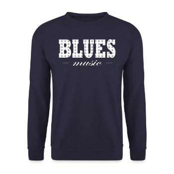Blues Music Vintage - Unisex Sweatshirt - navy - Front - Alina (178cm) & Michal (187cm)