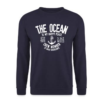 French Transat rum regatta - Unisex Sweatshirt - navy - Front - Alina (178cm) & Michal (187cm)