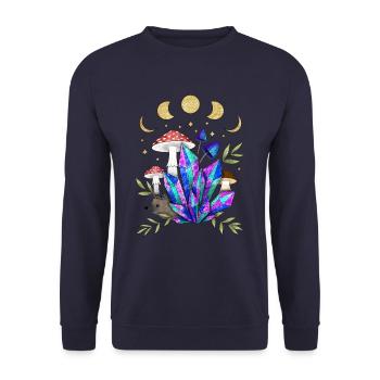 Igel im Traumland - Unisex Pullover - Navy - Vorne - Alina (178cm) & Michal (187cm)