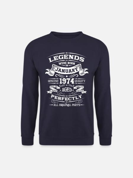 50. Geburtstag Legende Jahrgang 1974 Vintage - Unisex Pullover - Navy