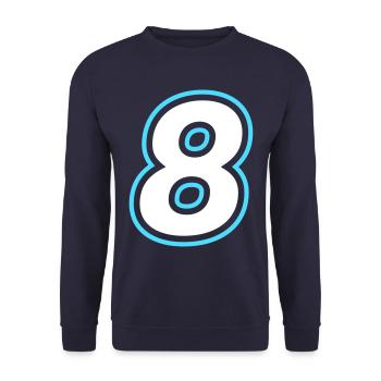 8 nombre symbole - Sweat-shirt Unisexe - marine - Devant - Alina (178cm) & Michal (187cm)