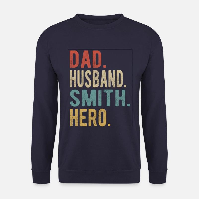 Blacksmith Papa Husband Hero - Unisex Sweatshirt - navy