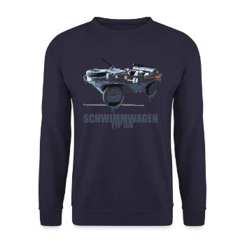 Schwimmwagen Typ 166 - Couleurs - Sweat-shirt Unisexe - marine - Devant - Alina (178cm) & Michal (187cm)
