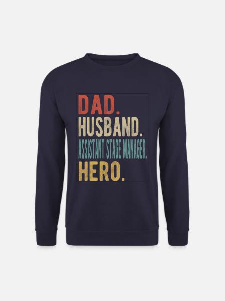 Assistant régisseur Papa Mari Héros - Sweat-shirt Unisexe - marine