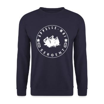 Appelle-moi Sergent - Sweat-shirt Unisexe - marine - Devant - Alina (178cm) & Michal (187cm)