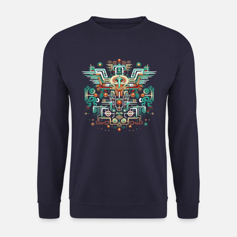 Aztec Misticism - Unisex Pullover - Navy