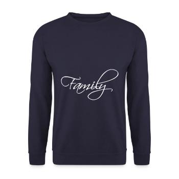 famille - Sweat-shirt Unisexe - marine - Devant - Alina (178cm) & Michal (187cm)