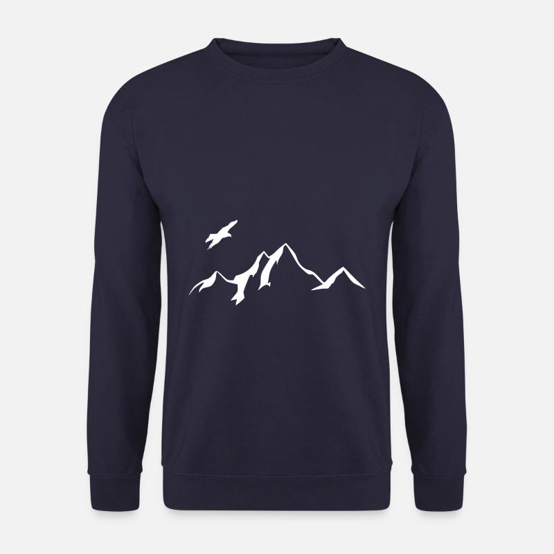 Mountain scenery with eagle - Unisex Sweatshirt - navy