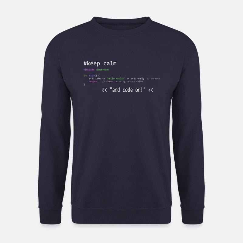 garder son calme et coder - Funny Mix - Sweat-shirt Unisexe - marine