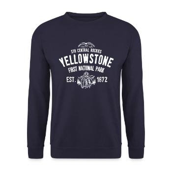 Yellowstone National Park - Unisex Sweatshirt - navy - Front - Alina (178cm) & Michal (187cm)