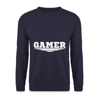Gamer - Unisex Pullover - Navy - Vorne - Alina (178cm) & Michal (187cm)