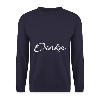Osaka - Unisex Sweatshirt - navy - Front - Alina (178cm) & Michal (187cm)