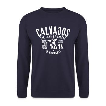 Calvados 14 Meet the french touch - Unisex Sweatshirt - navy - Front - Alina (178cm) & Michal (187cm)