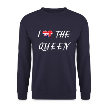 J’adore The QUEEN - Sweat-shirt Unisexe - marine - Devant - Alina (178cm) & Michal (187cm)