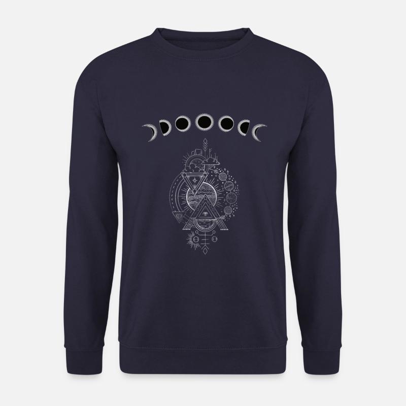 Dark Dream Moonphase Astro-design - Unisex Pullover - Navy