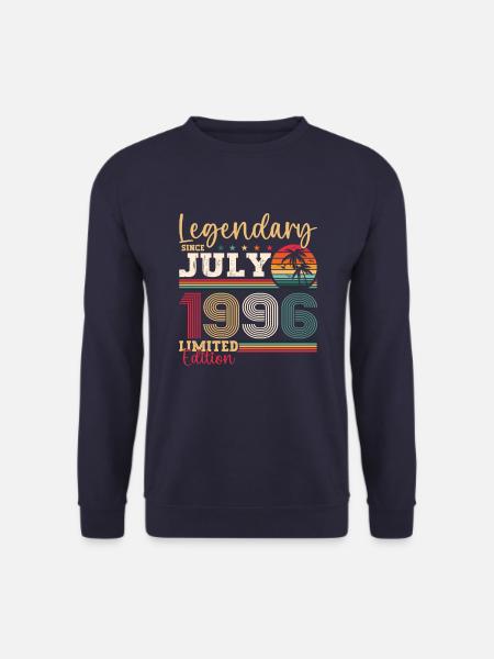 Legendär Juli 1996 26. Geburtstag Geschenk Herren - Unisex Pullover - Navy