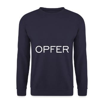 Opfer - Unisex Pullover - Navy - Vorne - Alina (178cm) & Michal (187cm)