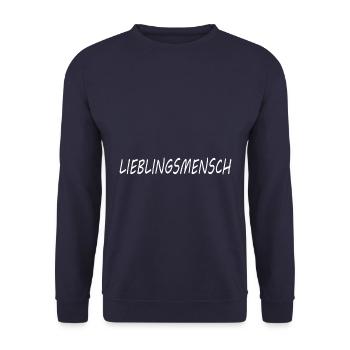 Lieblingsmensch - Unisex Pullover - Navy - Vorne - Alina (178cm) & Michal (187cm)