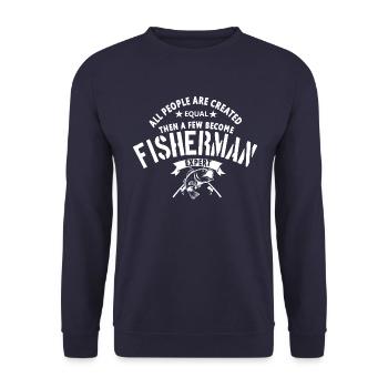 Fisherman Expert - Unisex Sweatshirt - navy - Front - Alina (178cm) & Michal (187cm)