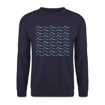 Sea Typography - Unisex Sweatshirt - navy - Front - Alina (178cm) & Michal (187cm)