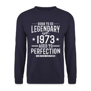 Légendaire depuis 1973 - Sweat-shirt Unisexe - marine - Devant - Alina (178cm) & Michal (187cm)