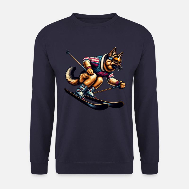 Schäferhund Ski Winterabenteuer - Unisex Pullover - Navy