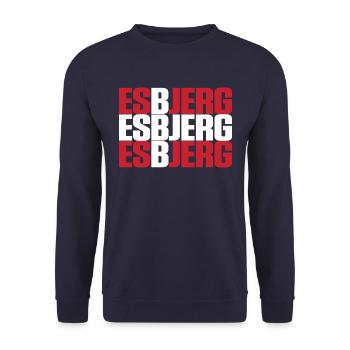 Esbjerg Denmark Flag - Unisex Sweatshirt - navy - Front - Alina (178cm) & Michal (187cm)