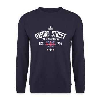 Vintage Oxford Street - Unisex Sweatshirt - navy - Front - Alina (178cm) & Michal (187cm)