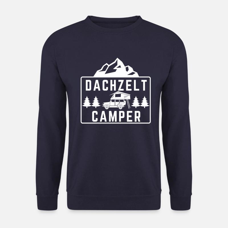 Dachzelt Camper - Geschenk für alle Camper - Unisex Pullover - Navy