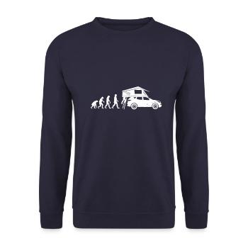 Roof Tent Evolution Folding Roof Tent Gift - Unisex Sweatshirt - navy - Front - Alina (178cm) & Michal (187cm)