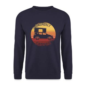 Roof tent camper gift camping - Unisex Sweatshirt - navy - Front - Alina (178cm) & Michal (187cm)