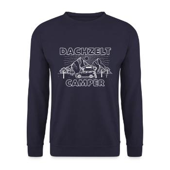 Dachzelt Camper - Unisex Pullover - Navy - Vorne - Alina (178cm) & Michal (187cm)