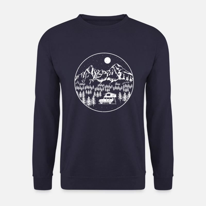 Dachzelt Camper Natur Outdoor Geschenkidee - Unisex Pullover - Navy