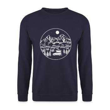 Roof tent folding roof tent nature camping gift car - Unisex Sweatshirt - navy - Front - Alina (178cm) & Michal (187cm)