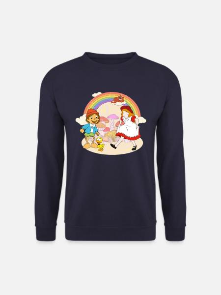 Alice Im Wunderland und Pinocchio Auf Abenteuer - Unisex Pullover - Navy