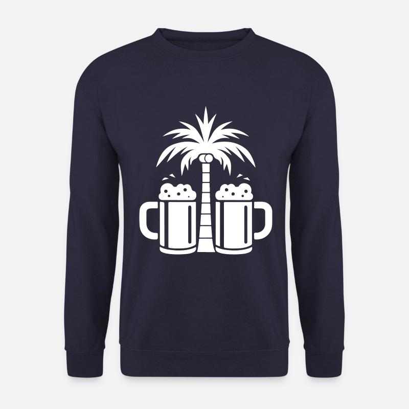 Beer Palm Trees Beach - Unisex Sweatshirt - navy