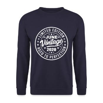 June 2020 Birthday Gift 2020 June 2020 Retro - Unisex Sweatshirt - navy - Front - Alina (178cm) & Michal (187cm)