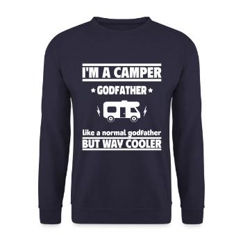 Sponsor camper, much cooler than a normal sponsor - Unisex Sweatshirt - navy - Front - Alina (178cm) & Michal (187cm)