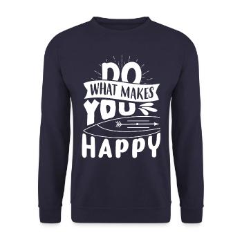 Faites ce qui vous rend heureux - Sweat-shirt Unisexe - marine - Devant - Alina (178cm) & Michal (187cm)