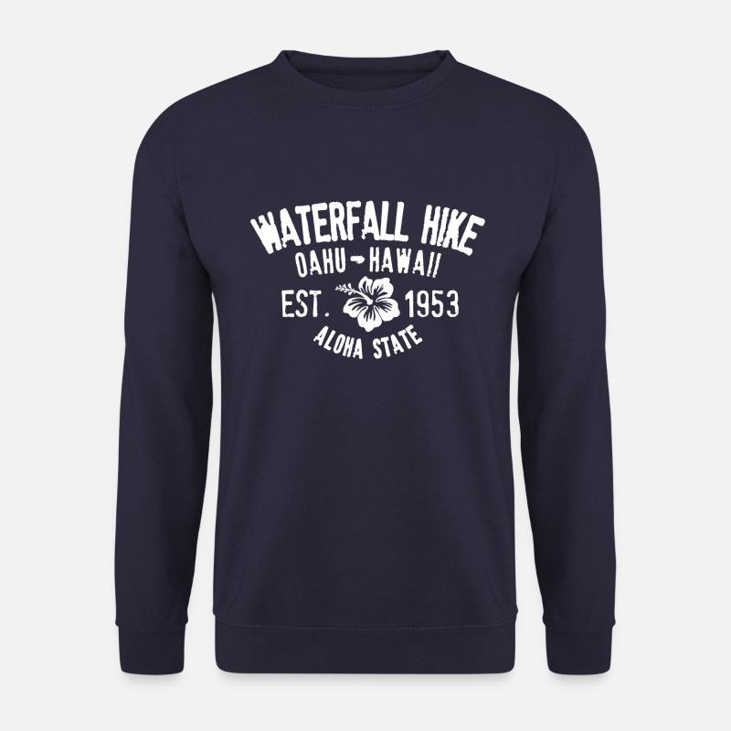 Waterfall Hike Oahu Hawaii - Unisex Sweatshirt - navy