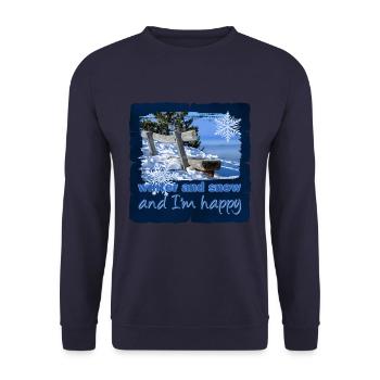 winter 7 - Unisex Pullover - Navy - Vorne - Alina (178cm) & Michal (187cm)