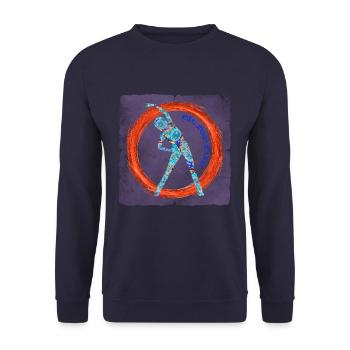 gymnastik 1 e 238 - Unisex Pullover - Navy - Vorne - Alina (178cm) & Michal (187cm)