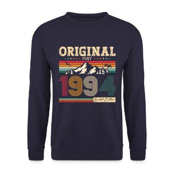 Original 1994 Vintage 1994 30th Birthday 1994 - Unisex Sweatshirt - navy - Front - Alina (178cm) & Michal (187cm)