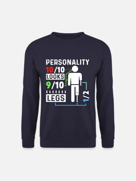 Funny Leg Amputation Leg Amputee - Unisex Sweatshirt - navy
