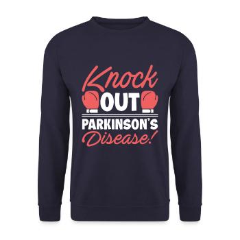 Kick Out Parkinson's Disease Parkinson's Awareness - Unisex Pullover - Navy - Vorne - Alina (178cm) & Michal (187cm)