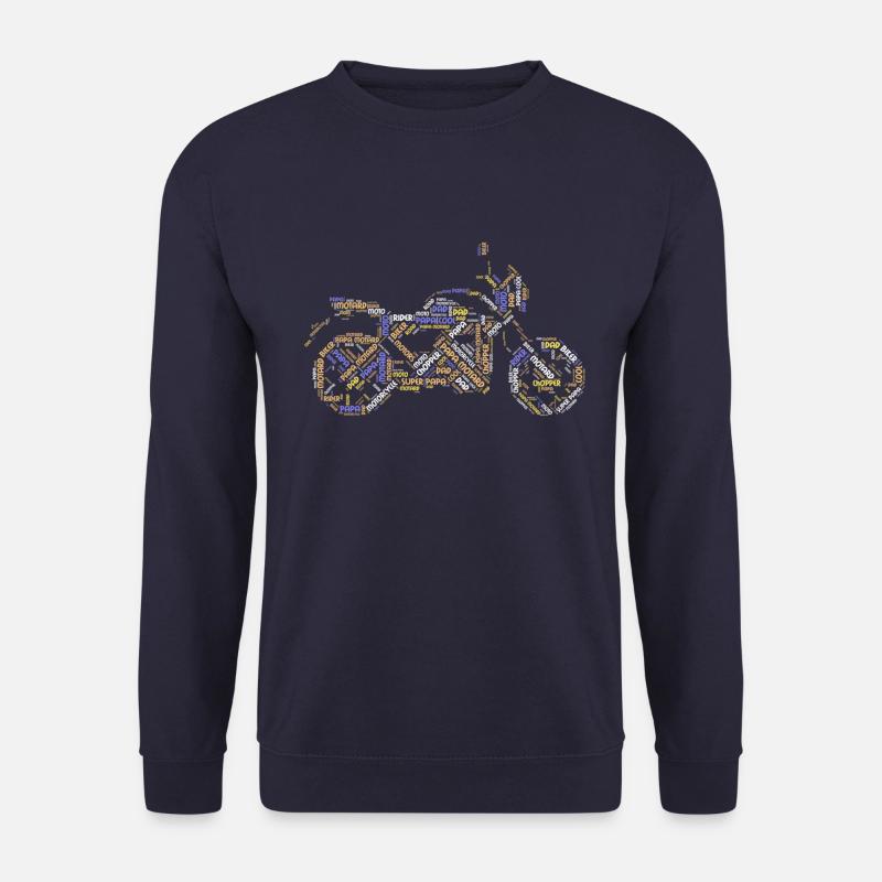 Papa Biker Motorrad T-Shirt - Unisex Pullover - Navy