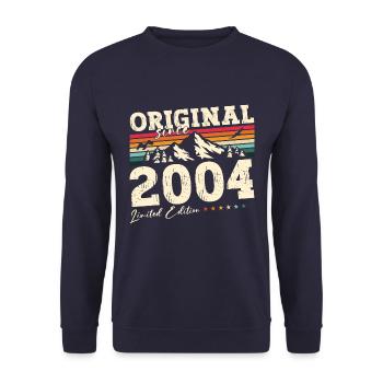 20th Birthday Original 2004 Vintage 2004 - Unisex Sweatshirt - navy - Front - Alina (178cm) & Michal (187cm)