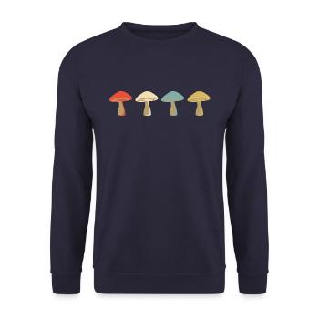 Recueillir des champignons pour le cadeau sélecteur de champignons - Sweat-shirt Unisexe - marine - Devant - Alina (178cm) & Michal (187cm)